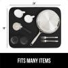 imageGORILLA GRIP 100 BPAFree Patented Silicone Dish Drying Mat for Kitchen Counter 18x16 Inch Water Catching Ribbed Design Easy Clean Waterproof Sink Liner Heat Resistant Fits Under Rack WhiteBlack