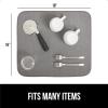 imageGORILLA GRIP 100 BPAFree Patented Silicone Dish Drying Mat for Kitchen Counter 18x16 Inch Water Catching Ribbed Design Easy Clean Waterproof Sink Liner Heat Resistant Fits Under Rack WhiteGray