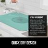 imageGORILLA GRIP 100 BPAFree Patented Silicone Dish Drying Mat for Kitchen Counter 18x16 Inch Water Catching Ribbed Design Easy Clean Waterproof Sink Liner Heat Resistant Fits Under Rack WhiteMint