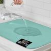 imageGORILLA GRIP 100 BPAFree Patented Silicone Dish Drying Mat for Kitchen Counter 18x16 Inch Water Catching Ribbed Design Easy Clean Waterproof Sink Liner Heat Resistant Fits Under Rack WhiteMint