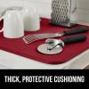 imageGORILLA GRIP 100 BPAFree Patented Silicone Dish Drying Mat for Kitchen Counter 18x16 Inch Water Catching Ribbed Design Easy Clean Waterproof Sink Liner Heat Resistant Fits Under Rack WhiteRed