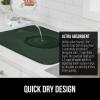 imageGORILLA GRIP 100 BPAFree Patented Silicone Dish Drying Mat for Kitchen Counter 18x16 Inch Water Catching Ribbed Design Easy Clean Waterproof Sink Liner Heat Resistant Fits Under Rack WhiteHunter Green