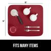 imageGORILLA GRIP 100 BPAFree Patented Silicone Dish Drying Mat for Kitchen Counter 18x16 Inch Water Catching Ribbed Design Easy Clean Waterproof Sink Liner Heat Resistant Fits Under Rack WhiteRed