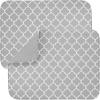 imageGORILLA GRIP 100 BPAFree Patented Silicone Dish Drying Mat for Kitchen Counter 18x16 Inch Water Catching Ribbed Design Easy Clean Waterproof Sink Liner Heat Resistant Fits Under Rack WhiteQuatrefoil