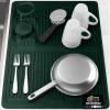 imageGORILLA GRIP 100 BPAFree Patented Silicone Dish Drying Mat for Kitchen Counter 18x16 Inch Water Catching Ribbed Design Easy Clean Waterproof Sink Liner Heat Resistant Fits Under Rack WhiteHunter Green