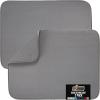 imageGORILLA GRIP 100 BPAFree Patented Silicone Dish Drying Mat for Kitchen Counter 18x16 Inch Water Catching Ribbed Design Easy Clean Waterproof Sink Liner Heat Resistant Fits Under Rack WhiteGray
