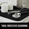 imageGORILLA GRIP 100 BPAFree Patented Silicone Dish Drying Mat for Kitchen Counter 18x16 Inch Water Catching Ribbed Design Easy Clean Waterproof Sink Liner Heat Resistant Fits Under Rack WhiteBlack