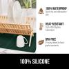 imageGORILLA GRIP 100 BPAFree Patented Silicone Dish Drying Mat for Kitchen Counter 18x16 Inch Water Catching Ribbed Design Easy Clean Waterproof Sink Liner Heat Resistant Fits Under Rack WhiteHunter Green