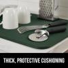 imageGORILLA GRIP 100 BPAFree Patented Silicone Dish Drying Mat for Kitchen Counter 18x16 Inch Water Catching Ribbed Design Easy Clean Waterproof Sink Liner Heat Resistant Fits Under Rack WhiteHunter Green