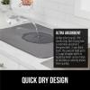 imageGORILLA GRIP 100 BPAFree Patented Silicone Dish Drying Mat for Kitchen Counter 18x16 Inch Water Catching Ribbed Design Easy Clean Waterproof Sink Liner Heat Resistant Fits Under Rack WhiteGray