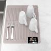 imageGORILLA GRIP 100 BPAFree Patented Silicone Dish Drying Mat for Kitchen Counter 18x16 Inch Water Catching Ribbed Design Easy Clean Waterproof Sink Liner Heat Resistant Fits Under Rack WhiteAlmond