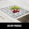 imageGORILLA GRIP 100 BPAFree Patented Silicone Dish Drying Mat for Kitchen Counter 18x16 Inch Water Catching Ribbed Design Easy Clean Waterproof Sink Liner Heat Resistant Fits Under Rack WhiteElephants