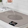 imageGORILLA GRIP 100 BPAFree Patented Silicone Dish Drying Mat for Kitchen Counter 18x16 Inch Water Catching Ribbed Design Easy Clean Waterproof Sink Liner Heat Resistant Fits Under Rack WhiteAlmond