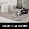 imageGORILLA GRIP 100 BPAFree Patented Silicone Dish Drying Mat for Kitchen Counter 18x16 Inch Water Catching Ribbed Design Easy Clean Waterproof Sink Liner Heat Resistant Fits Under Rack WhiteAlmond