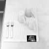 imageGORILLA GRIP 100 BPAFree Patented Silicone Dish Drying Mat for Kitchen Counter 18x16 Inch Water Catching Ribbed Design Easy Clean Waterproof Sink Liner Heat Resistant Fits Under Rack WhiteWhite