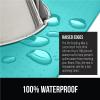 imageGORILLA GRIP 100 Waterproof Raised Edge BPA Free Silicone Pet Feeding Mat Dog Cat Food Mats Contain Spills Protects Floors Placemats for Cats and Dogs Water Bowl Pets Accessories 185x115 GrayTurquoise