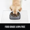 imageGORILLA GRIP 100 Waterproof Raised Edge BPA Free Silicone Pet Feeding Mat Dog Cat Food Mats Contain Spills Protects Floors Placemats for Cats and Dogs Water Bowl Pets Accessories 185x115 GrayWhite