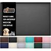 imageGORILLA GRIP 100 Waterproof Raised Edge BPA Free Silicone Pet Feeding Mat Dog Cat Food Mats Contain Spills Protects Floors Placemats for Cats and Dogs Water Bowl Pets Accessories 185x115 GrayCharcoal
