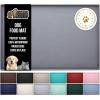 imageGORILLA GRIP 100 Waterproof Raised Edge BPA Free Silicone Pet Feeding Mat Dog Cat Food Mats Contain Spills Protects Floors Placemats for Cats and Dogs Water Bowl Pets Accessories 185x115 GrayGray