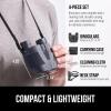 imageGORILLA GRIP 10x25 Compact Binoculars for Adults with Strap Superior High Powered Clear 10X Magnification Lightweight Bird Watching Hunting Stargazing Adjustable Eye Cups GreenBlack