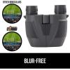 imageGORILLA GRIP 10x25 Compact Binoculars for Adults with Strap Superior High Powered Clear 10X Magnification Lightweight Bird Watching Hunting Stargazing Adjustable Eye Cups GreenBlack