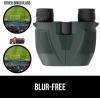 imageGORILLA GRIP 10x25 Compact Binoculars for Adults with Strap Superior High Powered Clear 10X Magnification Lightweight Bird Watching Hunting Stargazing Adjustable Eye Cups GreenHunter Green