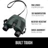 imageGORILLA GRIP 10x25 Compact Binoculars for Adults with Strap Superior High Powered Clear 10X Magnification Lightweight Bird Watching Hunting Stargazing Adjustable Eye Cups GreenHunter Green