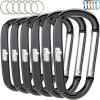 imageGORILLA GRIP 3 Inch Heavy Duty Aluminum Carabiner Clip Clips Holds 170lbs Rust ScratchResistant Mini Keychain Carabiners for Keys Small Ring Hooks Bag Backpack PurseBlack