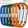 imageGORILLA GRIP 3 Inch Heavy Duty Aluminum Carabiner Clip Clips Holds 170lbs Rust ScratchResistant Mini Keychain Carabiners for Keys Small Ring Hooks Bag Backpack PurseOrangeBlueHunter Green
