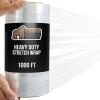 imageGORILLA GRIP 500 Stretch Film Heavy Duty Plastic 1200ft Shrink Wrap Roll 17quot Puncture Resistant Industrial Strength for Shipping Pallet Storing Moving Packing Furniture Protection 1 Pack Clear1