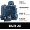 imageGORILLA GRIP 6 Set Packing Cubes Travel Essentials for Suitcase Mesh Organizer Bags for Clothes Toiletries Shoes and Laundry Luggage and Carry On Airplane Accessories Traveling Must Haves SpiralNavy