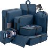 imageGORILLA GRIP 6 Set Packing Cubes Travel Essentials for Suitcase Mesh Organizer Bags for Clothes Toiletries Shoes and Laundry Luggage and Carry On Airplane Accessories Traveling Must Haves SpiralNavy