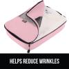 imageGORILLA GRIP 6 Set Packing Cubes Travel Essentials for Suitcase Mesh Organizer Bags for Clothes Toiletries Shoes and Laundry Luggage and Carry On Airplane Accessories Traveling Must Haves SpiralPink