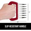 imageGORILLA GRIP BPAFree Chicken Shredder Meat Claws Sharp Stainless Steel Food Shredding Fork Comfortable Handle Easily Shred Pulled Pork Taco Meats Kitchen Smoker BBQ Tool Dishwasher Safe BlackRed
