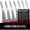 imageGORILLA GRIP BPAFree Chicken Shredder Meat Claws Sharp Stainless Steel Food Shredding Fork Comfortable Handle Easily Shred Pulled Pork Taco Meats Kitchen Smoker BBQ Tool Dishwasher Safe BlackRed