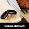 imageGORILLA GRIP BPAFree Chicken Shredder Meat Claws Sharp Stainless Steel Food Shredding Fork Comfortable Handle Easily Shred Pulled Pork Taco Meats Kitchen Smoker BBQ Tool Dishwasher Safe BlackBlack
