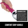 imageGORILLA GRIP BPAFree Heavy Duty Ice Cream Scoop Comfortable Ergonomic Handle Professional Grade Scooper for Perfect Round Scoops Spoon Frozen Hard Gelato Sorbet Cookie Dough Kitchen Tool BlackHot Pink
