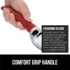 imageGORILLA GRIP BPAFree Heavy Duty Ice Cream Scoop Comfortable Ergonomic Handle Professional Grade Scooper for Perfect Round Scoops Spoon Frozen Hard Gelato Sorbet Cookie Dough Kitchen Tool BlackRed