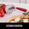imageGORILLA GRIP BPAFree Large Pizza Cutter Wheel 9 Inch Sharp Stainless Steel Blade Slip Resistant Handle with Thumb Guard Protection Slice Thick or Thin Pizzas Pie Pastries in Seconds WhiteRed