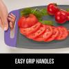 imageGORILLA GRIP BPAFree Reversible Kitchen Cutting Board Set of 3 US Designed Nonporous Juice Grooves Catch Liquid Slip Resistant Border Dishwasher Safe Durable Large Food Chopping Boards BlackPurpleGray