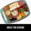 imageGORILLA GRIP BPAFree Reversible Kitchen Cutting Board Set of 3 US Designed Nonporous Juice Grooves Catch Liquid Slip Resistant Border Dishwasher Safe Durable Large Food Chopping Boards BlackMintGray