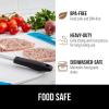 imageGORILLA GRIP BPAFree Reversible Kitchen Cutting Board Set of 3 US Designed Nonporous Juice Grooves Catch Liquid Slip Resistant Border Dishwasher Safe Durable Large Food Chopping Boards BlackAquaWhite