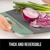 imageGORILLA GRIP BPAFree Reversible Kitchen Cutting Board Set of 3 US Designed Nonporous Juice Grooves Catch Liquid Slip Resistant Border Dishwasher Safe Durable Large Food Chopping Boards BlackMintGray