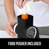 imageGORILLA GRIP BPAFree Rotary Cheese Grater Hand Crank Easy to Set Up Strong Suction Base for Kitchen Countertop Shred Potato Vegetable Nuts in Seconds Round Mandoline Slicer 3 Blades BlackBlack