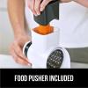 imageGORILLA GRIP BPAFree Rotary Cheese Grater Hand Crank Easy to Set Up Strong Suction Base for Kitchen Countertop Shred Potato Vegetable Nuts in Seconds Round Mandoline Slicer 3 Blades BlackWhite