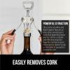 imageGORILLA GRIP BPAFree Sharp Wine Opener Heavy Duty Zinc Alloy Wing Corkscrew Multifunctional Bottle Opener Remove Corks or Cap Easy to Use Bar Cork Screw Dishwasher Safe Kitchen Essentials BlackBlack