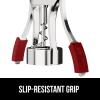 imageGORILLA GRIP BPAFree Sharp Wine Opener Heavy Duty Zinc Alloy Wing Corkscrew Multifunctional Bottle Opener Remove Corks or Cap Easy to Use Bar Cork Screw Dishwasher Safe Kitchen Essentials BlackRed