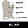 imageGORILLA GRIP BPAFree Soft Silicone Oven Mitts Heat Resistant and Waterproof Cooking Gloves Thick Cotton Lining Flexible Gripping for Baking Grilling Kitchen Potholders Set of 2 125x83 WhiteAlmond