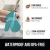 imageGORILLA GRIP BPAFree Soft Silicone Oven Mitts Heat Resistant and Waterproof Cooking Gloves Thick Cotton Lining Flexible Gripping for Baking Grilling Kitchen Potholders Set of 2 125x83 WhiteTurquoise