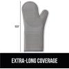 imageGORILLA GRIP BPAFree Soft Silicone Oven Mitts Heat Resistant and Waterproof Cooking Gloves Thick Cotton Lining Flexible Gripping for Baking Grilling Kitchen Potholders Set of 2 125x83 WhiteGray